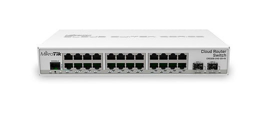 Mikrotik CRS326-24G-2S+IN network switch, Managed, 24-port, Power over Ethernet (PoE), white
