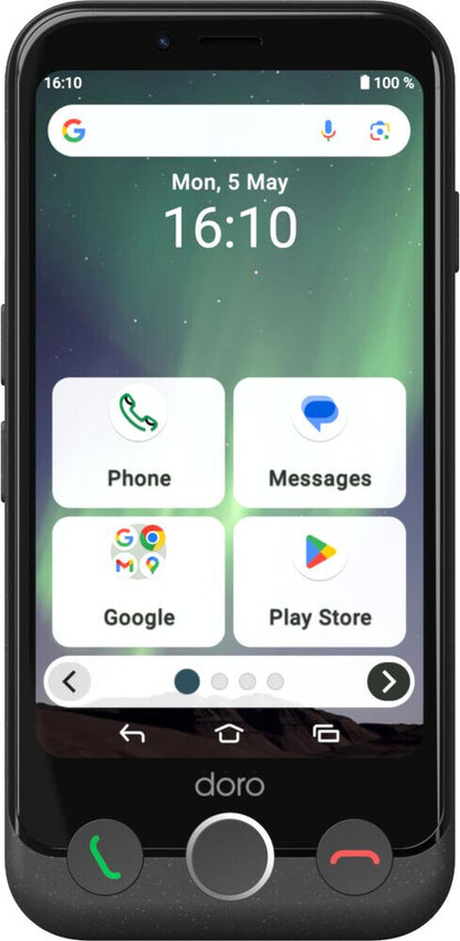 Doro Aurora A10 11.4 cm (4.5") Dual SIM Android 14 4G USB Type-C 4 GB 64 GB 3000 mAh Graphite