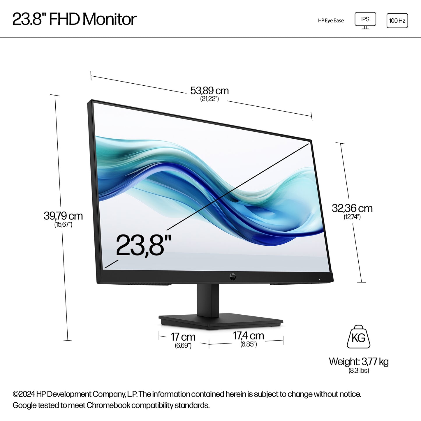 HP Series 3 Pro 23.8 inch FHD Monitor - 324pf