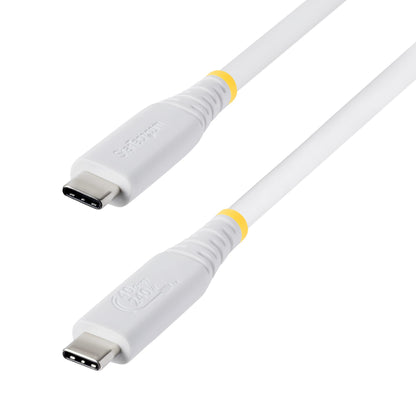 StarTech.com 1m (3ft) USB4 Cable, 40Gbps, USB-IF Certified USB-C Cable, 240W PD, 8K 60Hz/4K 240Hz DP2.1 DP40, TPE Jacket, Thunderbolt 4 Compatible - White USB-C Cord