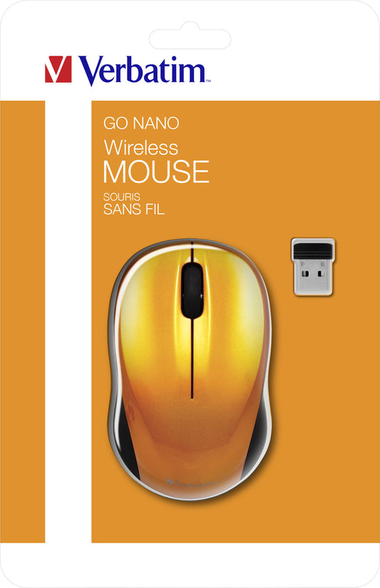 Verbatim Go Nano mouse Office Ambidextrous RF Wireless 1600 DPI