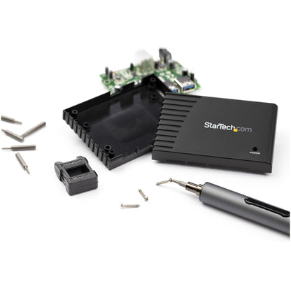 StarTech.com 55-Bit Electric Precision Screwdriver Set - Portable Cordless Battery Powered Bit Driver Kit for Electronics, Laptop, Computers, Tablet & Phone Repairs - Magnetic Work Pad - TAA