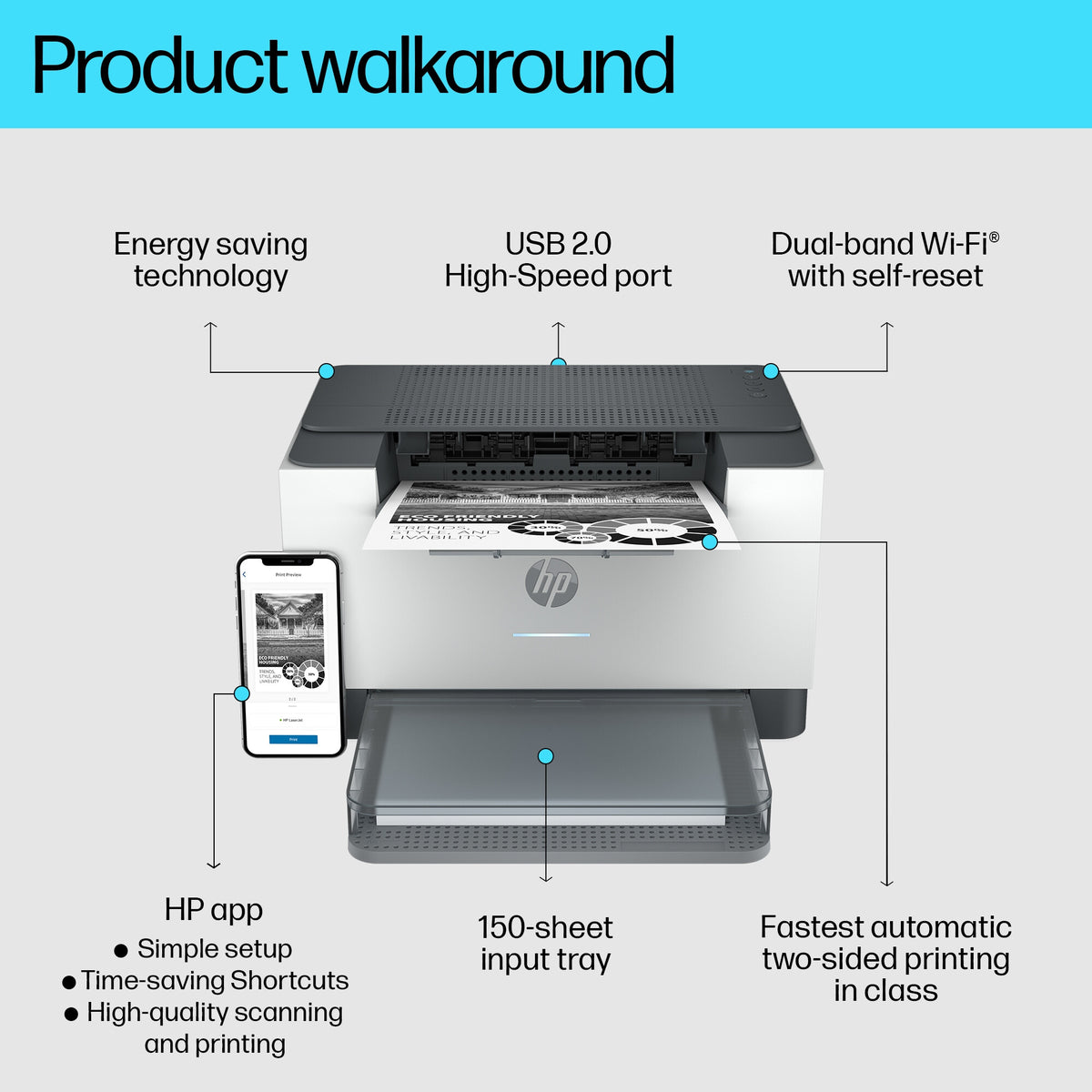 HP LaserJet M209dw Printer