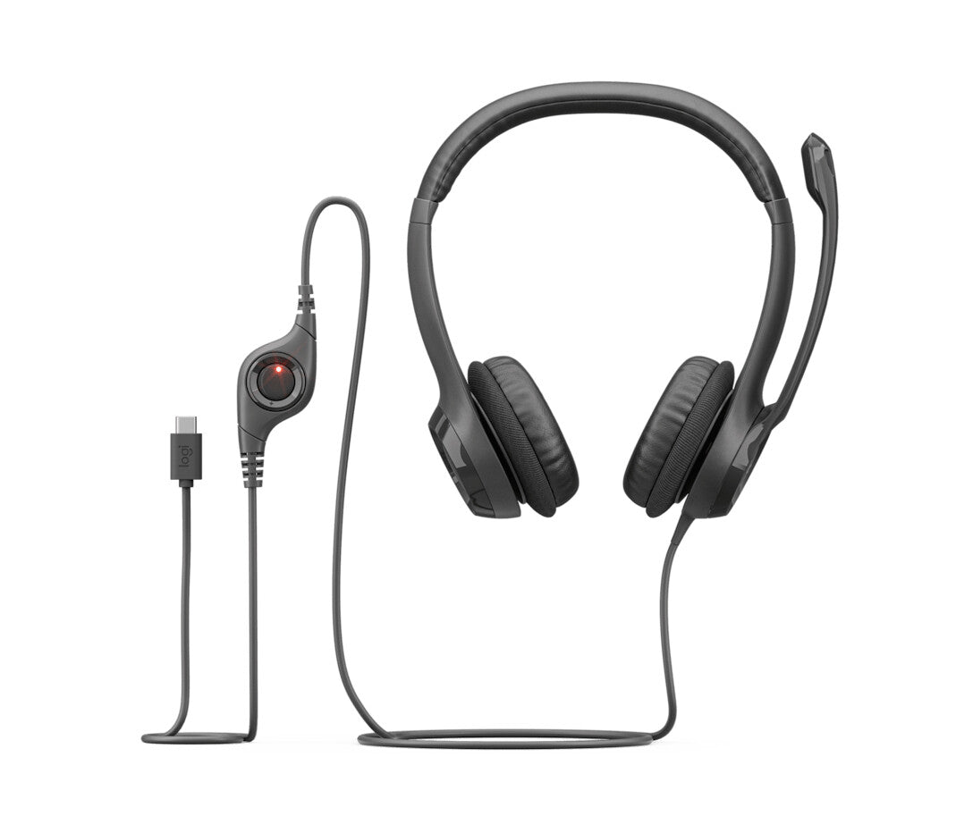 Logitech H390 Headset Wired Head-band Calls/Music USB Type-C Black