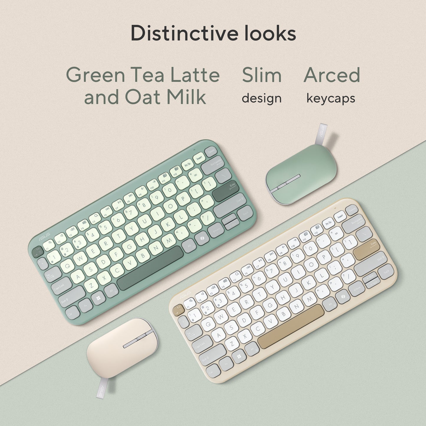 ASUS Marshmallow KW100 keyboard Home Bluetooth Beige