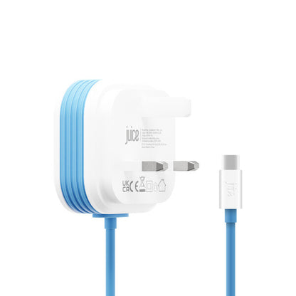 Juice JUI-MAINS-TYPEC-25W-ECO mobile device charger Gaming controller, Portable gaming console, Smartphone, Tablet Blue, White AC Fast charging Indoor