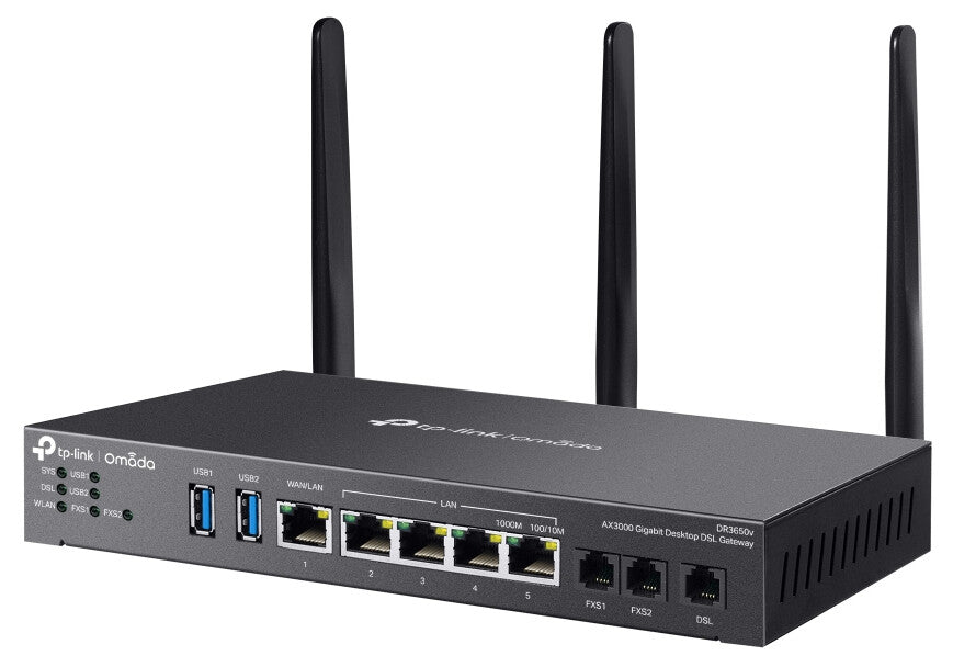TP-Link Omada DR3220v-4G wireless router Gigabit Ethernet Dual-band (2.4 GHz / 5 GHz) Black