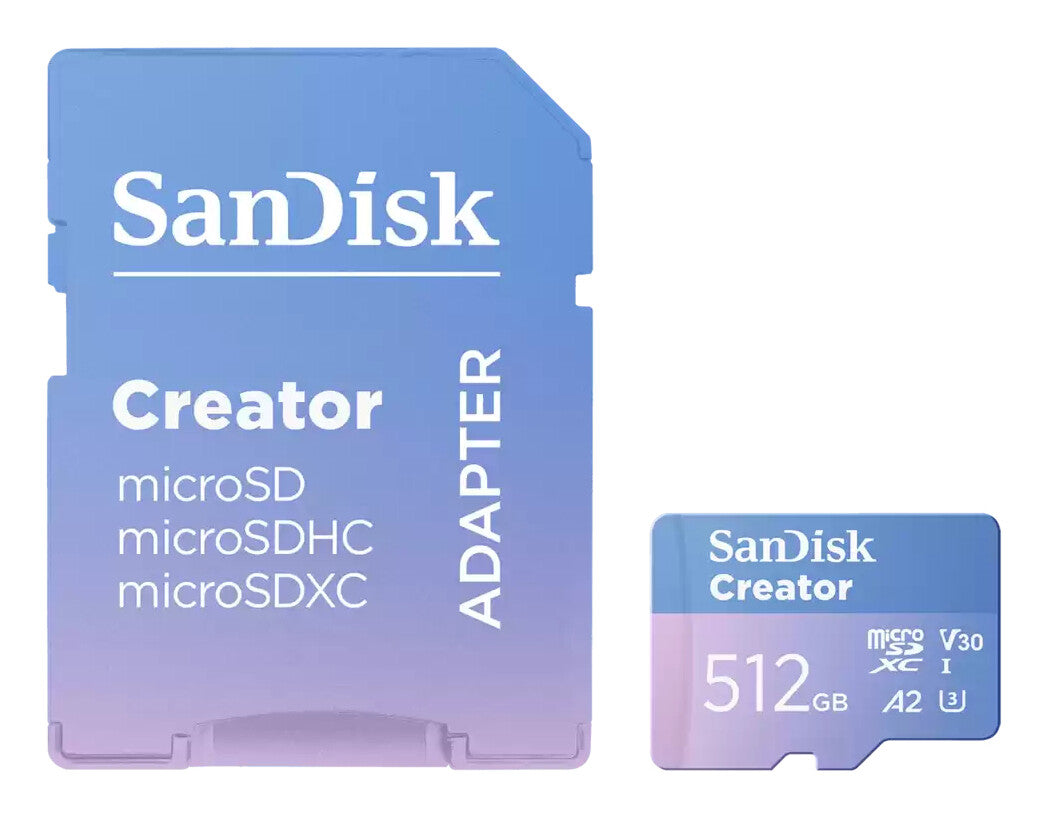 SanDisk Creator 512 GB MicroSDXC UHS-I Class 10