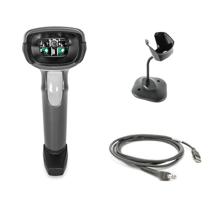 Zebra DS2208, SR, 1D/2D, 645nm, Roll 0-360°, Skew ± 65°, Pitch ± 65°, IP42, 161.6g, Black, Wired, USB/RS-232/RS-485/Keyboard Wedge