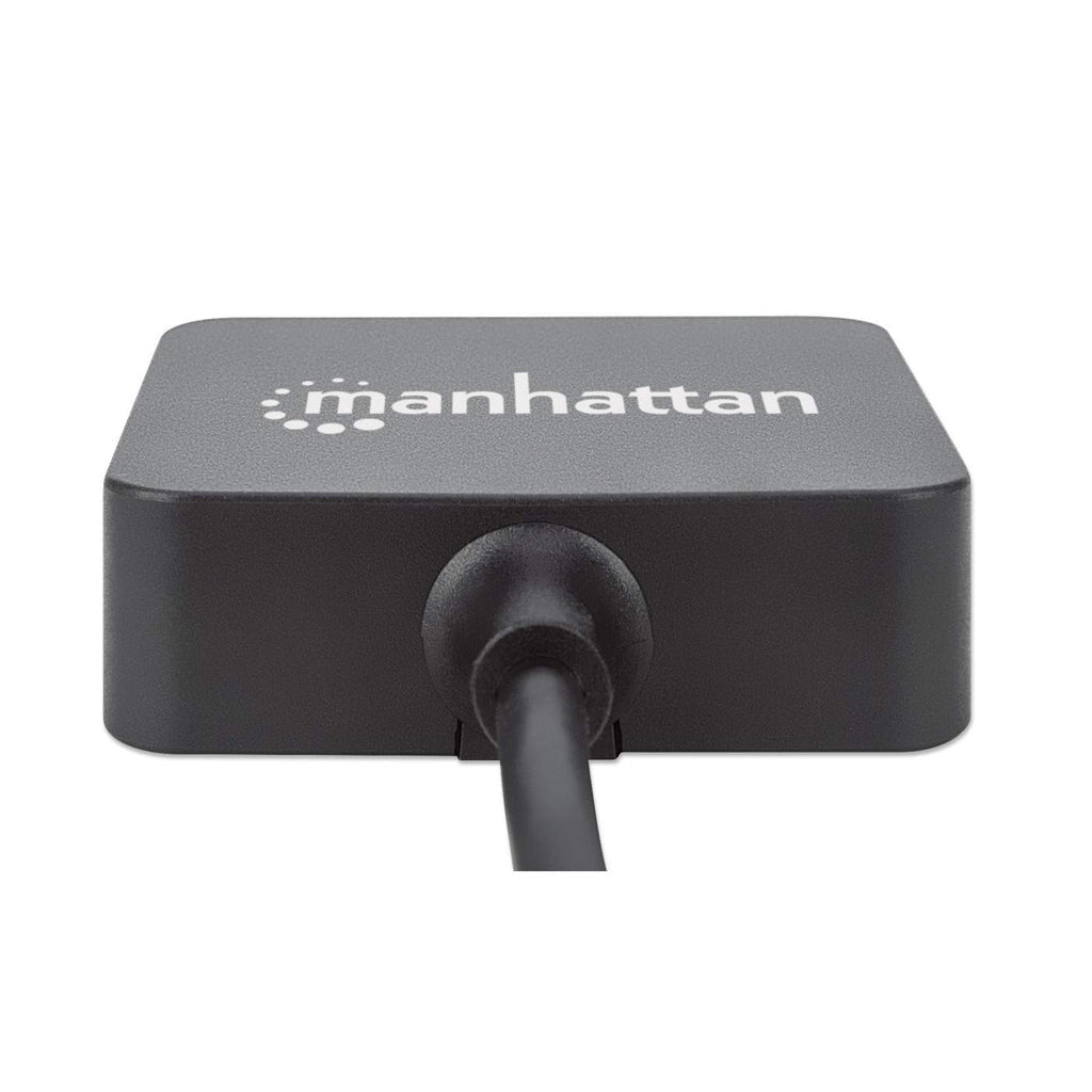 Manhattan USB-A 4-Port Hub, 4x USB-A Ports, 5 Gbps (USB 3.2 Gen1 aka USB 3.0), USB powered (no external power supply required). Fast charging: 1 port up to 0.9 A; charging on 4 ports requires external power supply (not included), Equivalent to ST4300MINU3
