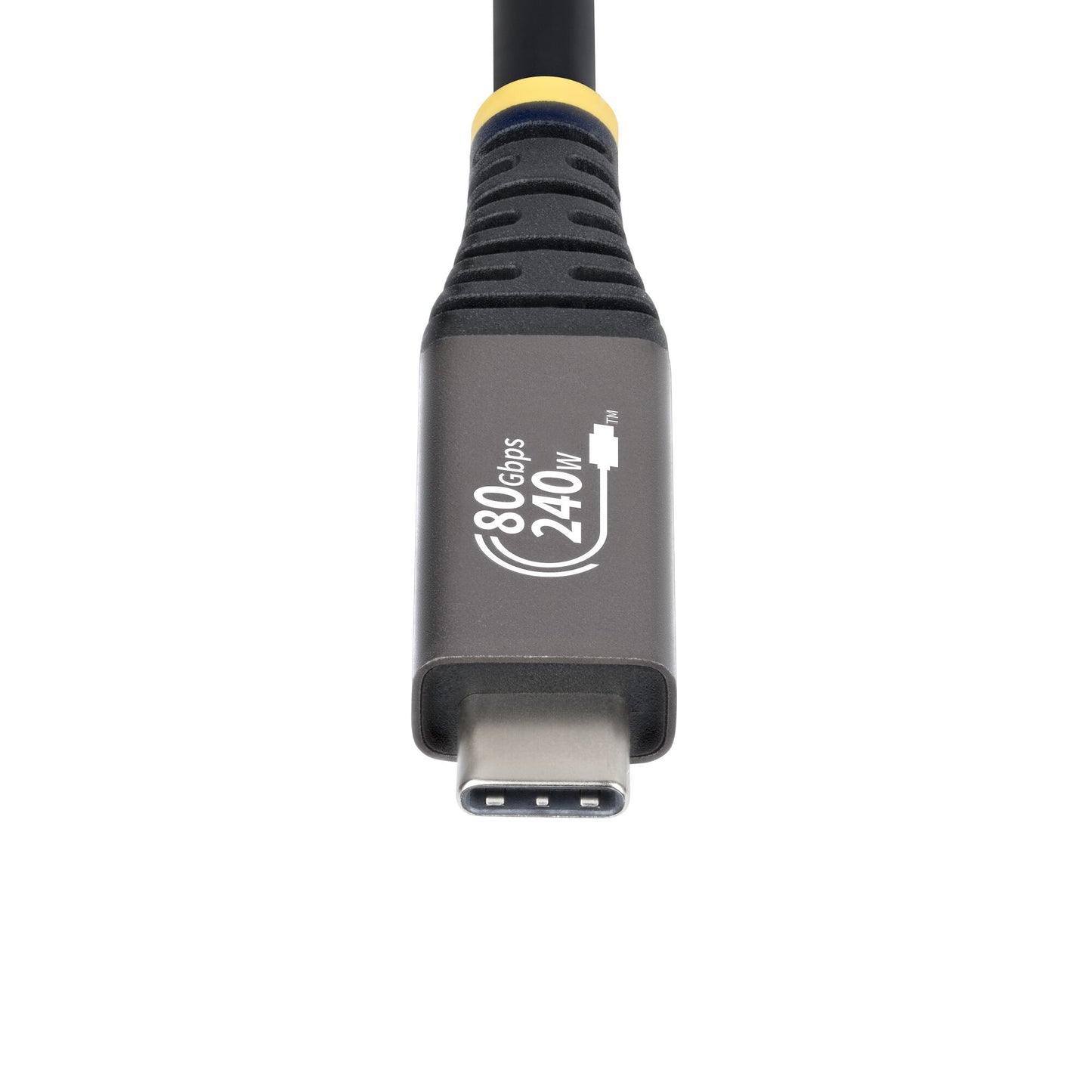 StarTech.com 50cm (1.6ft) USB4 Cable, 80Gbps, USB-IF Certified USB-C Cable, 240W PD, 8K 120Hz/4K 240Hz DP2.1 DP80, TPE Jacket, Thunderbolt 4 Compatible - Black USB-C Cord