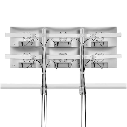 StarTech.com Six-Monitor Desk Mount with Crossbar, Up To 32-inch Computer Screens, Max 17.6lb (8kg) each, Dual Column, C-clamp/Grommet, Height Adjustable