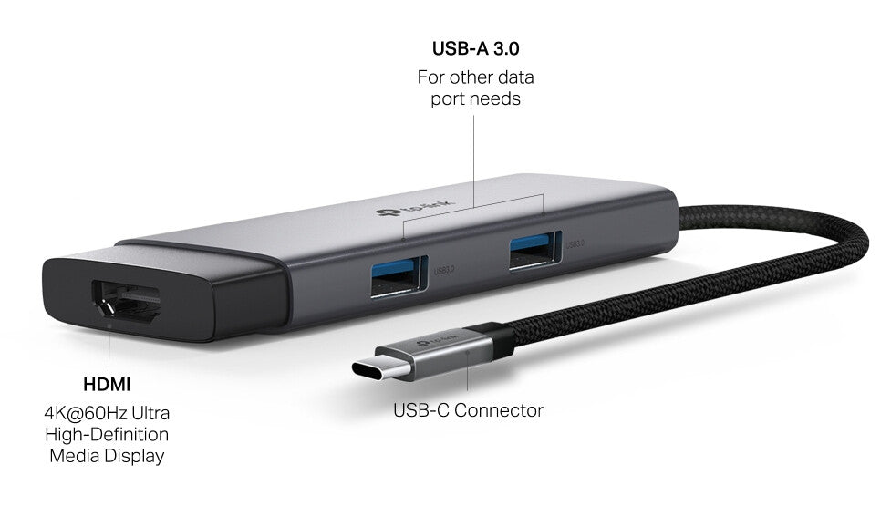TP-Link UH5020C interface hub USB Type-C 5000 Mbit/s Grey