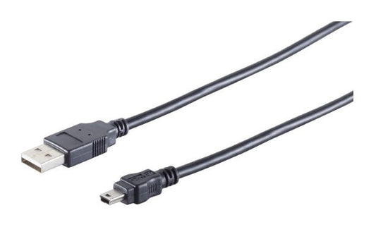 Microconnect USBAMB82 USB cable USB 2.0 1.8 m USB A Mini-USB B Black