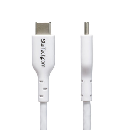 StarTech.com 10ft (3m) USB-C Charging Cable, Charge & Sync, 60W (3A) PD, USB 2.0 Laptop Charger Cable, TPE Jacket - White USB C Charging Cord