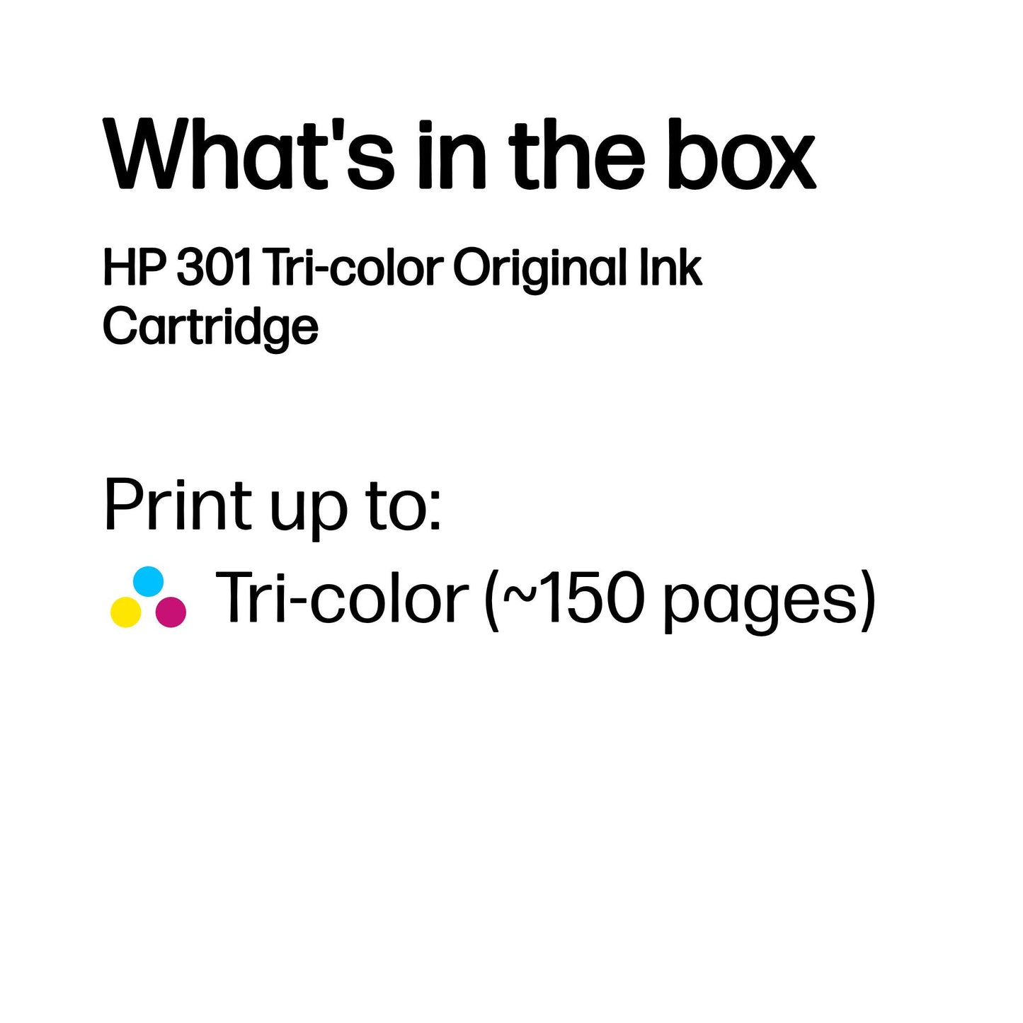 HP 301 Tri-color Original Ink Cartridge