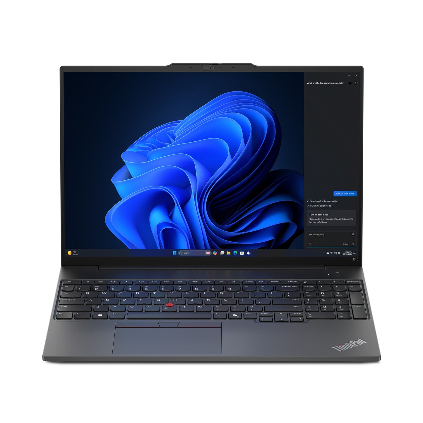 Lenovo ThinkPad E16 AMD Ryzen™ 7 7735HS Laptop 40.6 cm (16") WUXGA 16 GB DDR5-SDRAM 512 GB SSD Wi-Fi 6E (802.11ax) Windows 11 Pro Black