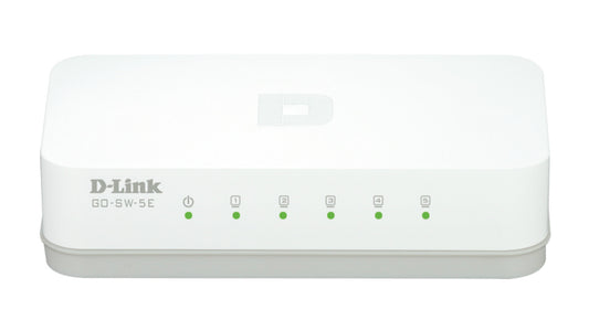 D-Link GO-SW-5E/E network switch, Unmanaged, 5-port, white