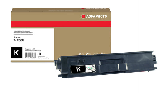 AgfaPhoto Compatible Toner Cartridge, Black, Replacement for Brother TN-325BK, 4000 Pages