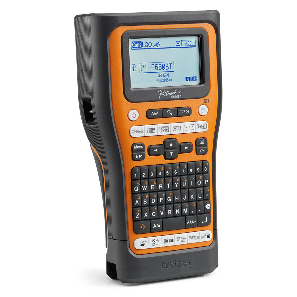 Brother PT-E560BTSP label printer Thermal transfer 180 x 180 DPI 30 mm/sec Wired & Wireless HSE/TZe Bluetooth QWERTY