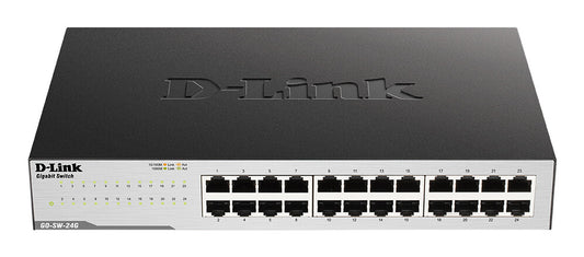 D-Link GO-SW-24G network switch, Unmanaged, 24-port, black