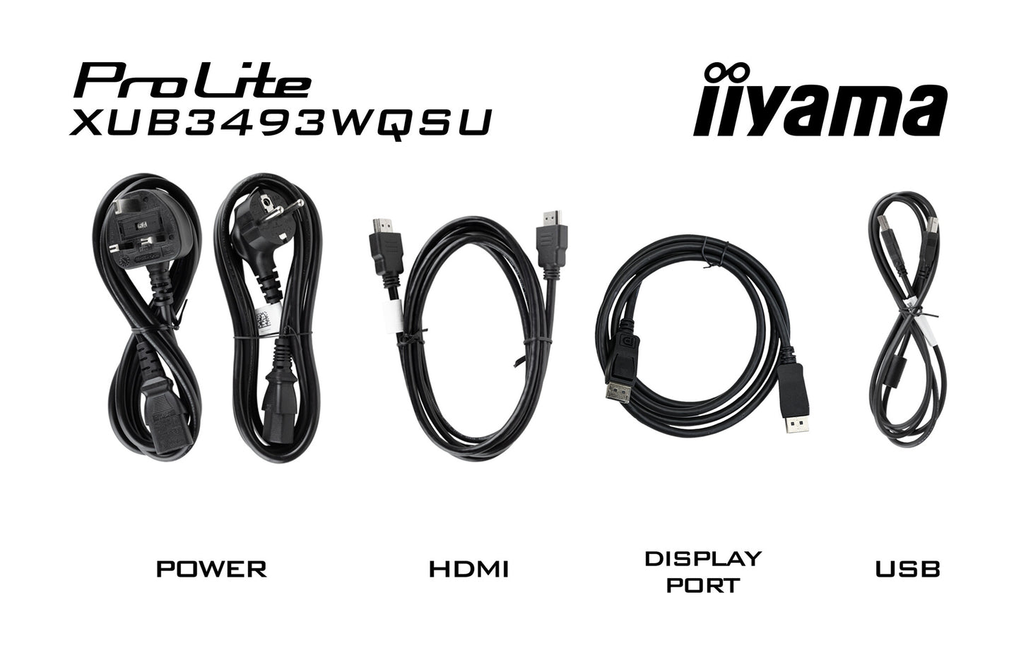 iiyama ProLite XUB3493WQSU-B6 computer monitor 86.4 cm (34") 3440 x 1440 pixels UltraWide Quad HD LED Black