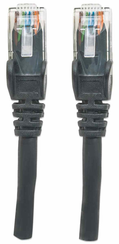 Intellinet Network Patch Cable, Cat6, 2m, Black, CCA, U/UTP, PVC, RJ45, Gold Plated Contacts, Snagless, Booted, Lifetime Warranty
