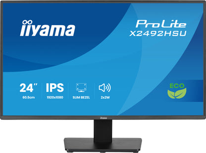 iiyama ProLite X2492HSU-B1 computer monitor 60.5 cm (23.8") 1920 x 1080 pixels Full HD LED Black