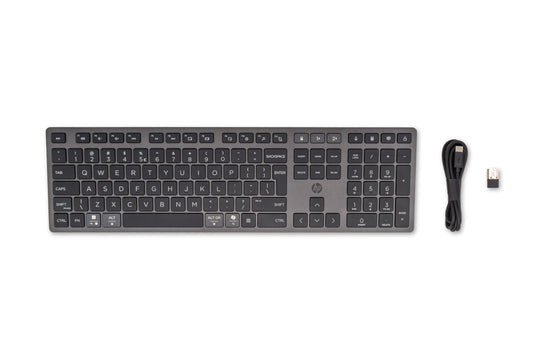 HP 720 Multi-Device Rechargeable Wireless Bluetooth mechanical keyboard, QWERTY layout
