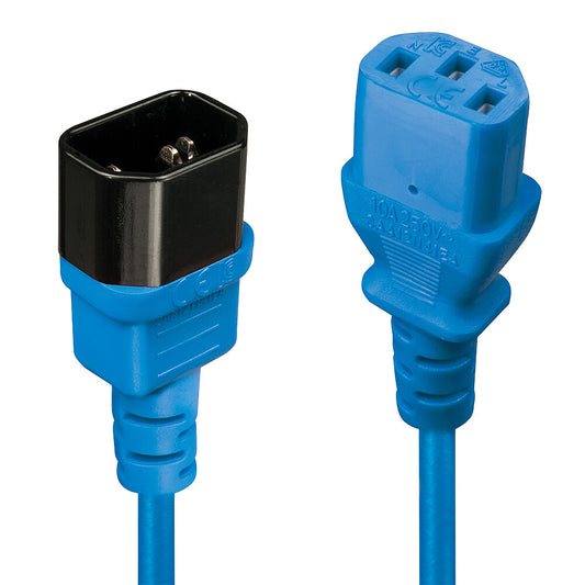 Lindy 0.5m C14 to C13 Extension Cable, blue,