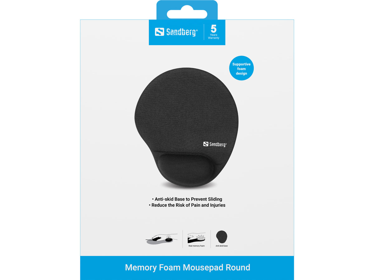 Sandberg Memory Foam Mousepad Round