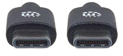 Manhattan USB-C to USB-C Cable, 2m, USB 2.0, 480 Mbps, 3A Fast Charging, Hi-Speed USB, Black, Lifetime Warranty, Equivalent to USB2CC2M