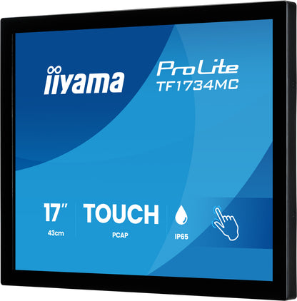 iiyama ProLite TF1734MC-B8X computer monitor 43.2 cm (17") 1280 x 1024 pixels SXGA LCD Touchscreen Table Black