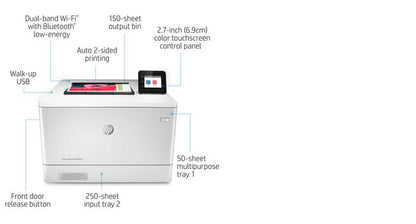 HP Color LaserJet Pro M454dw, Print, Front-facing USB printing; Two-sided printing