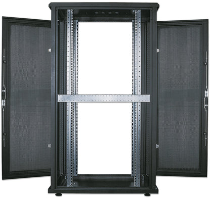 Intellinet 19" Server Cabinet - Free Standing, 36U, 600x1000mm (width x depth), Black, Flatpack, Max 1500kg, Multi-Point Door Lock, One Lock Per Side Panel, Usable Depth 123 to 773mm, IP20 rated, Rack, Steel