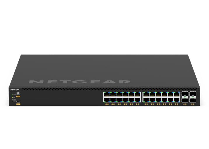 NETGEAR GSM4328 network switch, Managed, 24-port, Power over Ethernet (PoE), black