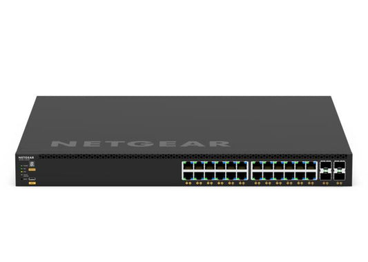 NETGEAR GSM4328 network switch, Managed, 24-port, Power over Ethernet (PoE), black