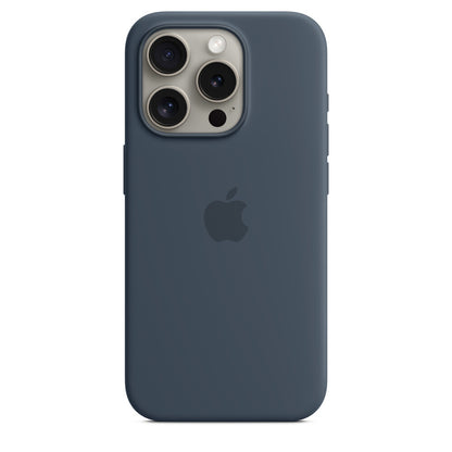 Apple iPhone 15 Pro Silicone Case with MagSafe - Storm Blue