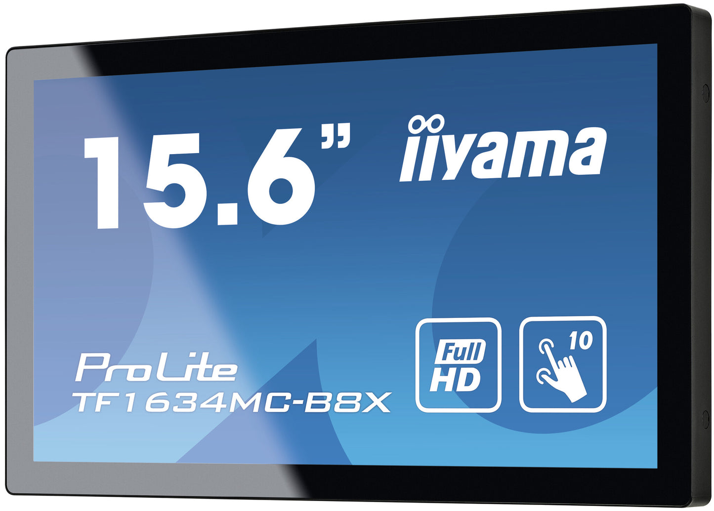 iiyama ProLite TF1634MC-B8X computer monitor 39.6 cm (15.6") 1920 x 1080 pixels Full HD LED Touchscreen Multi-user Black