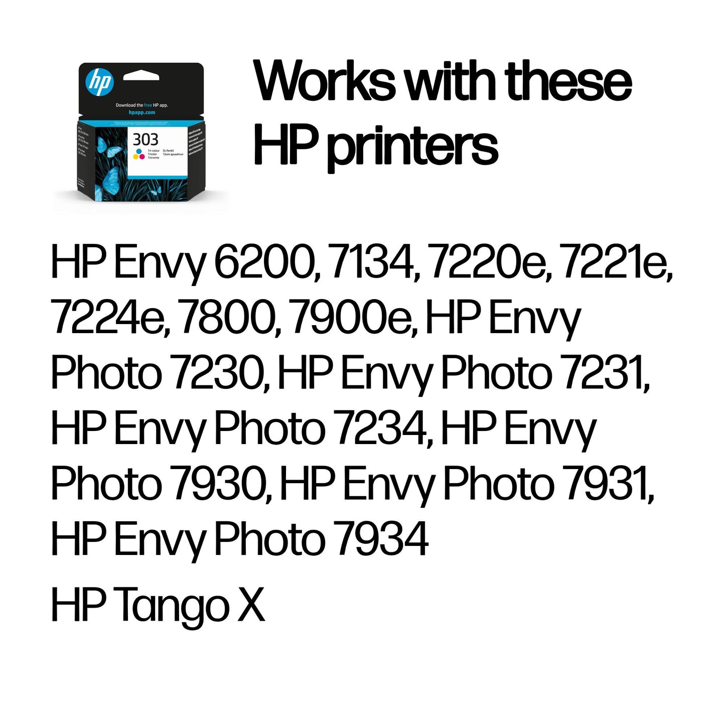 HP 303 Tri-color Original Ink Cartridge