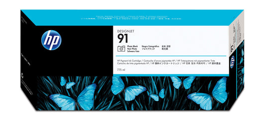 HP 91 775-ml Photo Black DesignJet Pigment Ink Cartridge