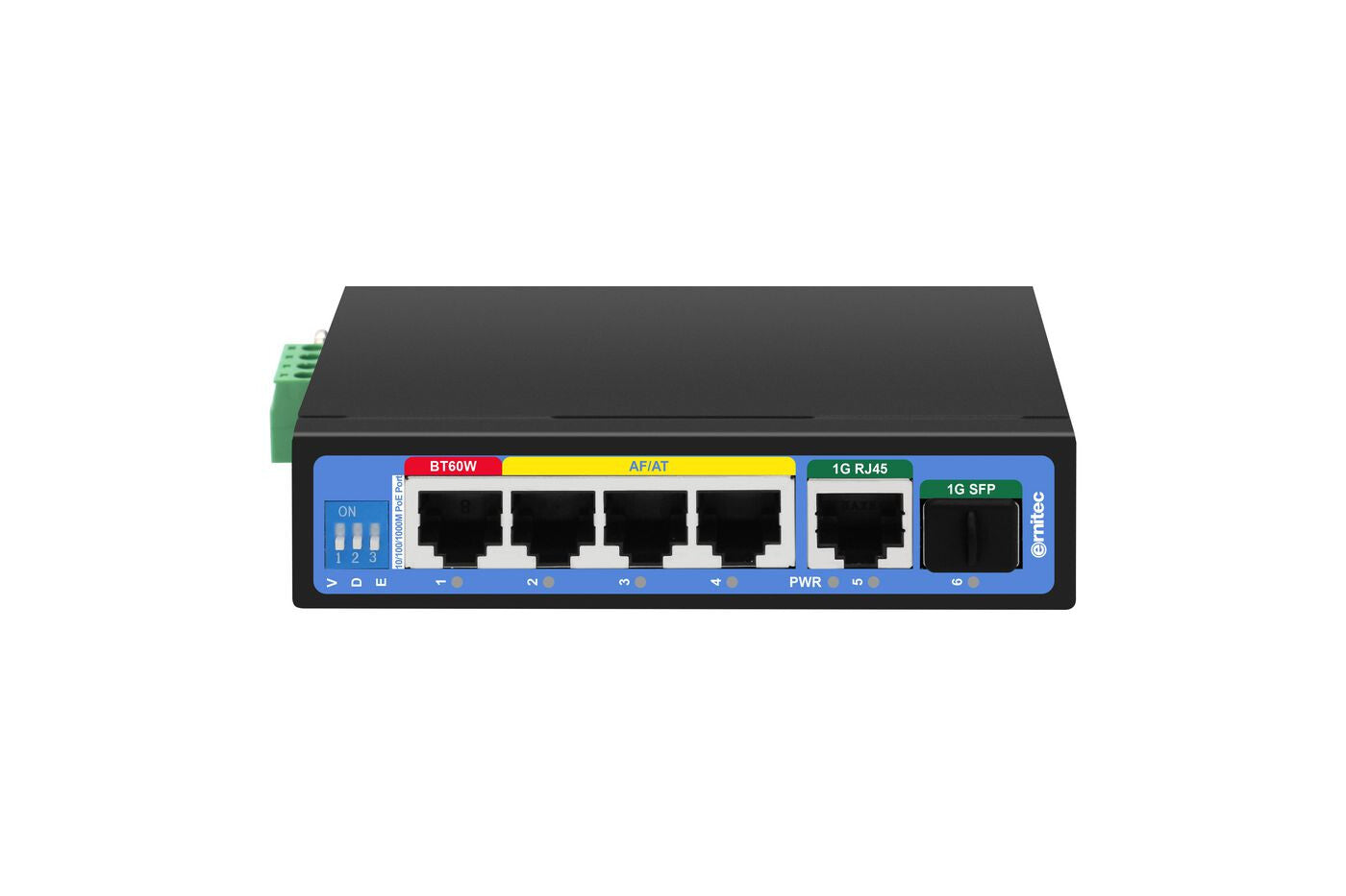 Ernitec ELECTRA-U06-1GB network switch Unmanaged Gigabit Ethernet (10/100/1000) Power over Ethernet (PoE)