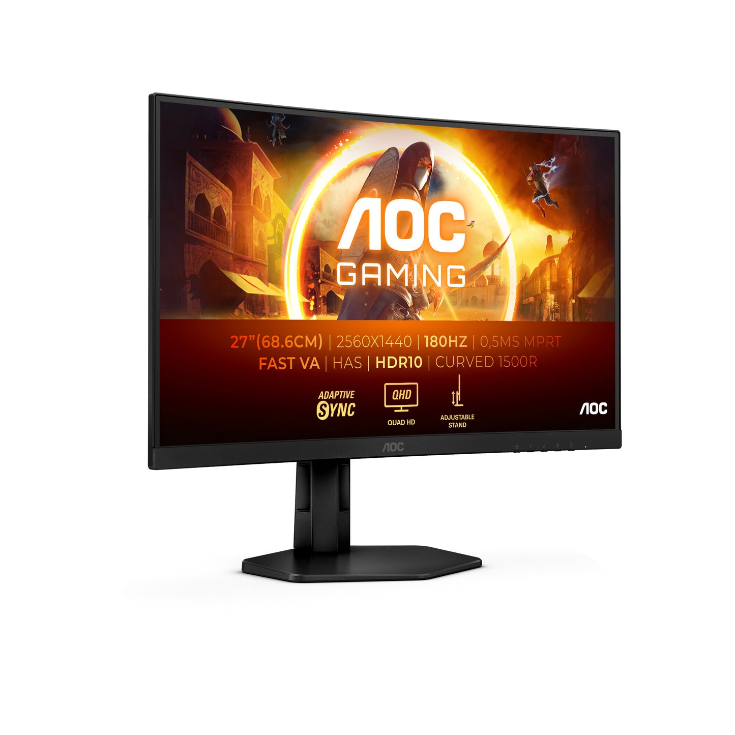 AOC G4 CQ27G4X computer monitor 68.6 cm (27") 2560 x 1440 pixels Quad HD LCD Black