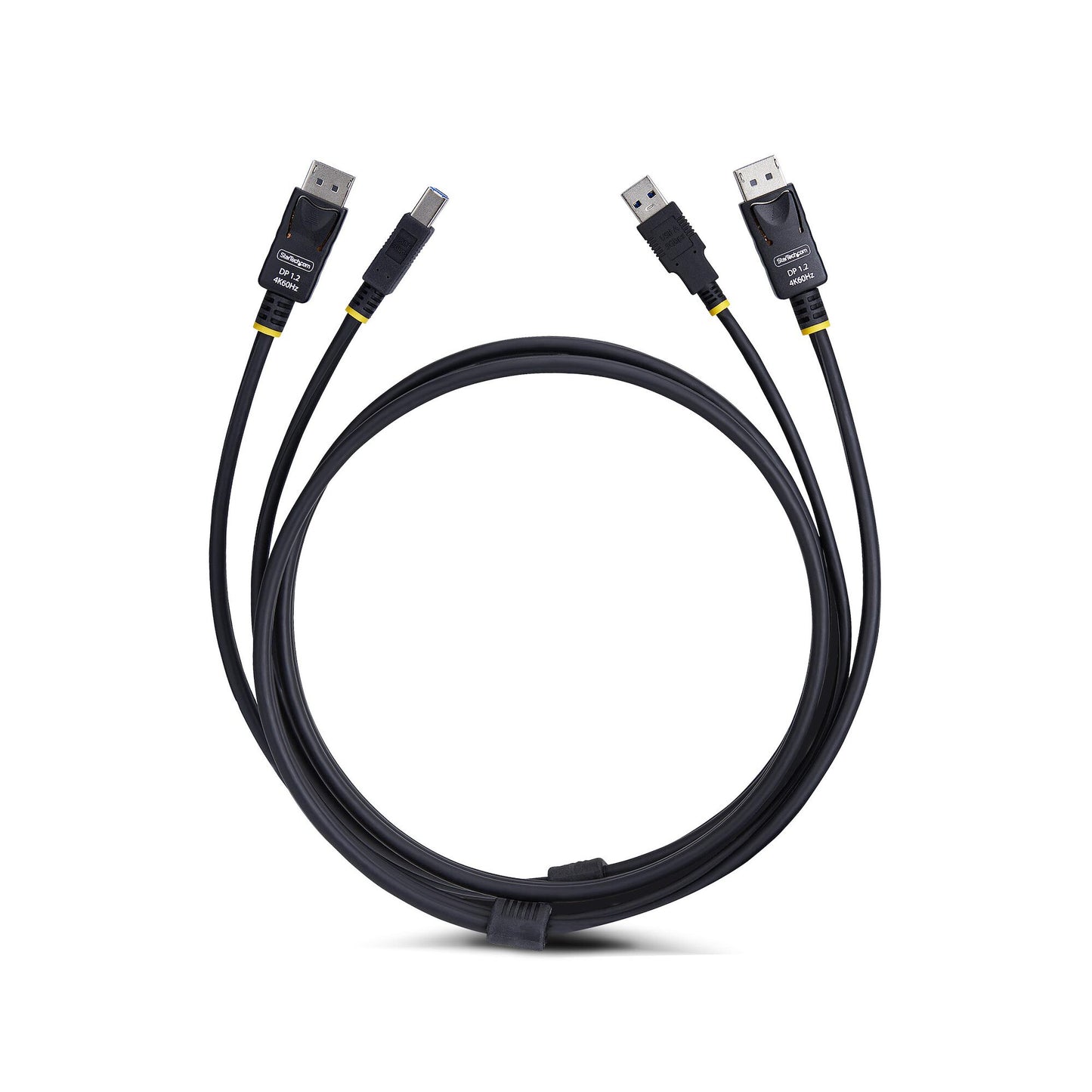 StarTech.com 10ft (3m) DisplayPort and USB 5Gbps KVM Cable, 4K 60Hz, Universally Compatible DP 1.2/USB 3.0 Combo Cable for KVM Switches