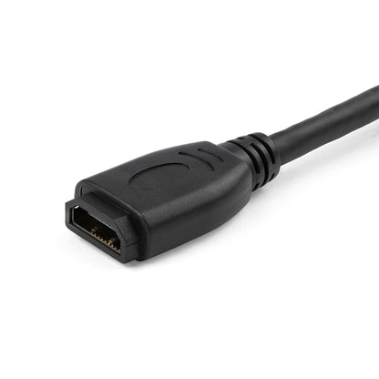 StarTech.com 6" (15cm) HDMI Port Saver Cable - 4K 60Hz High Speed HDMI 2.0 Extension Cable with Ethernet - Short HDMI Extension Cable - HDMI Male to Female Extension Adapter Cord