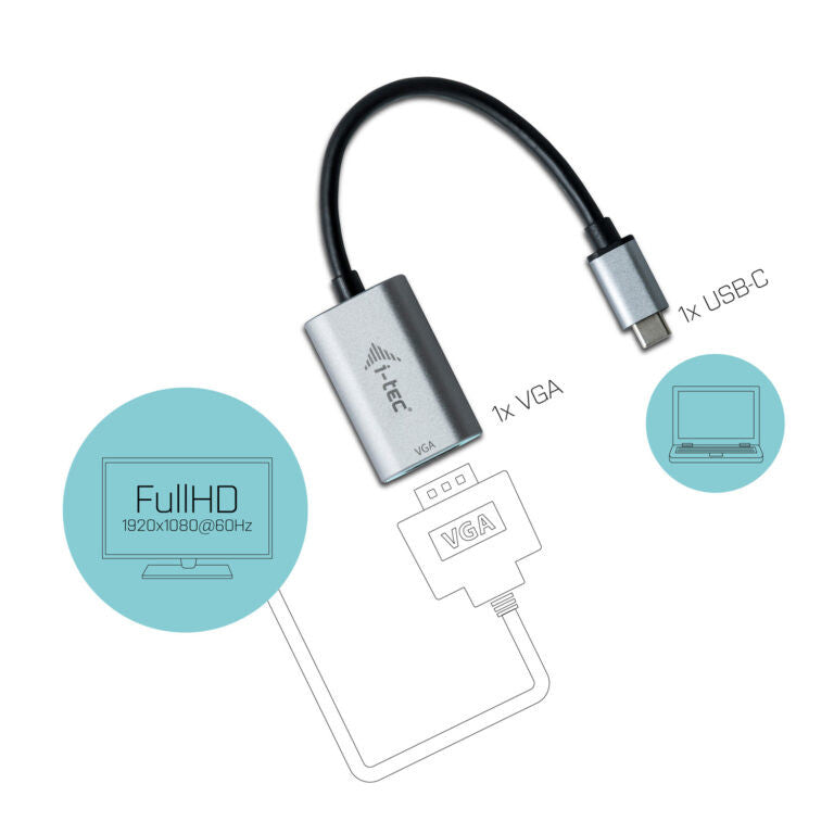 i-tec Metal USB-C VGA Adapter 1080p/60Hz