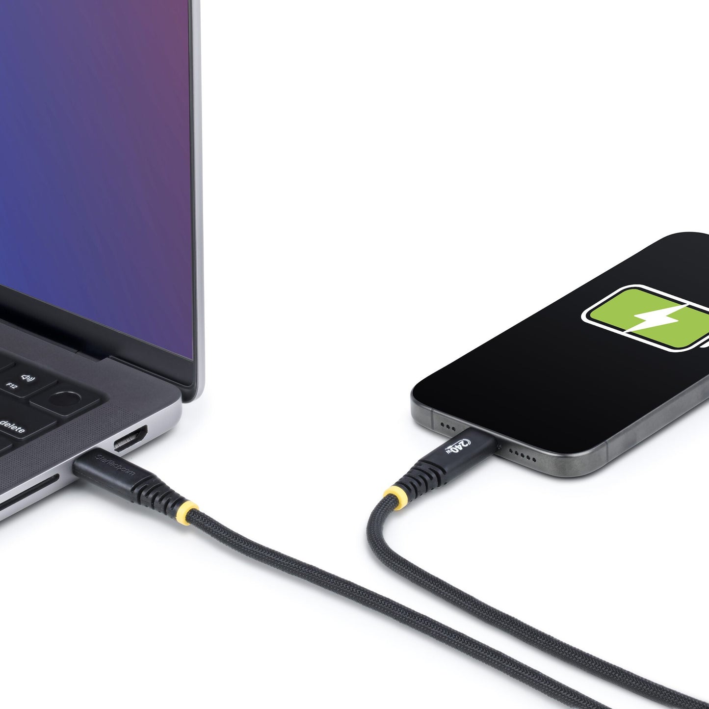 StarTech.com 3ft (1m) USB-C Charging Cable, Durable and Ultra-Flexible, 240W (5A) PD EPR, USB 2.0 Laptop Charger Cable, USB-IF Certified, Rugged USB-C Charging Cord