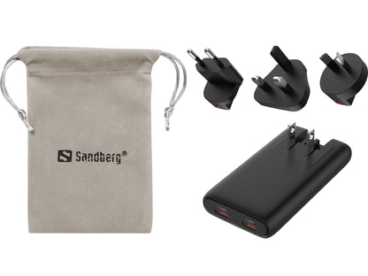 Sandberg 4in1 TravelCharger 65W Black