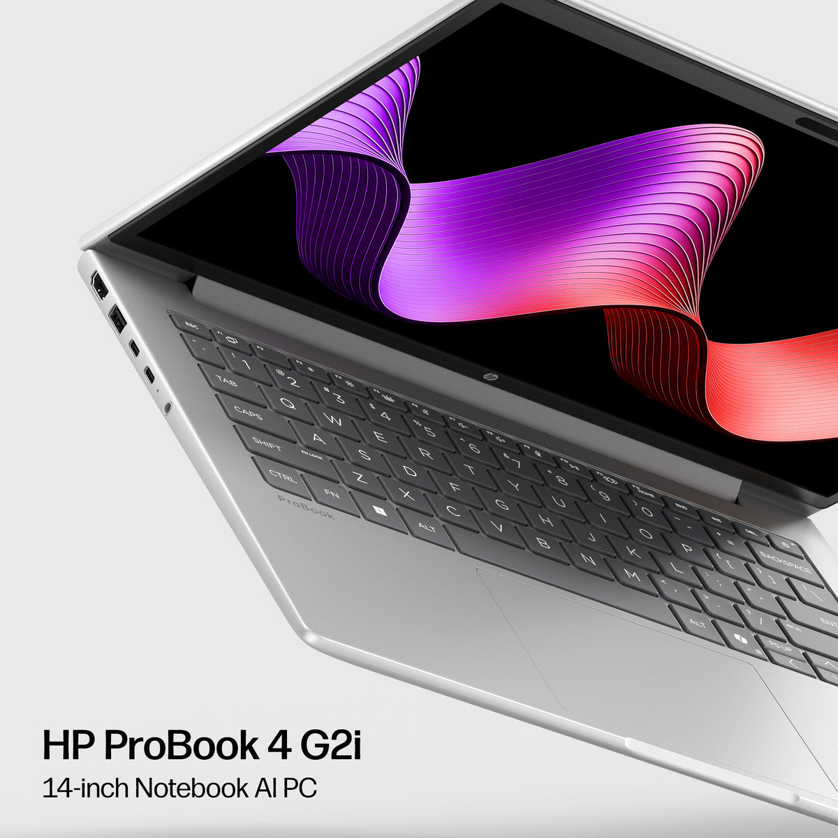 HP ProBook 4 G2i 14 AI PC Intel Core 7 350 Laptop 35.6 cm (14") WUXGA 16 GB DDR5-SDRAM 512 GB SSD Wi-Fi 6E (802.11ax) Windows 11 Pro Silver