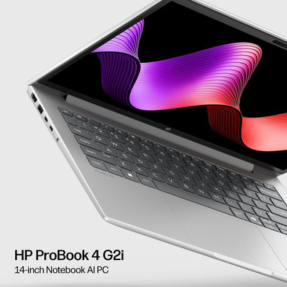 HP ProBook 4 G2i 14 AI PC Intel Core 7 350 Laptop 35.6 cm (14") WUXGA 16 GB DDR5-SDRAM 512 GB SSD Wi-Fi 6E (802.11ax) Windows 11 Pro Silver